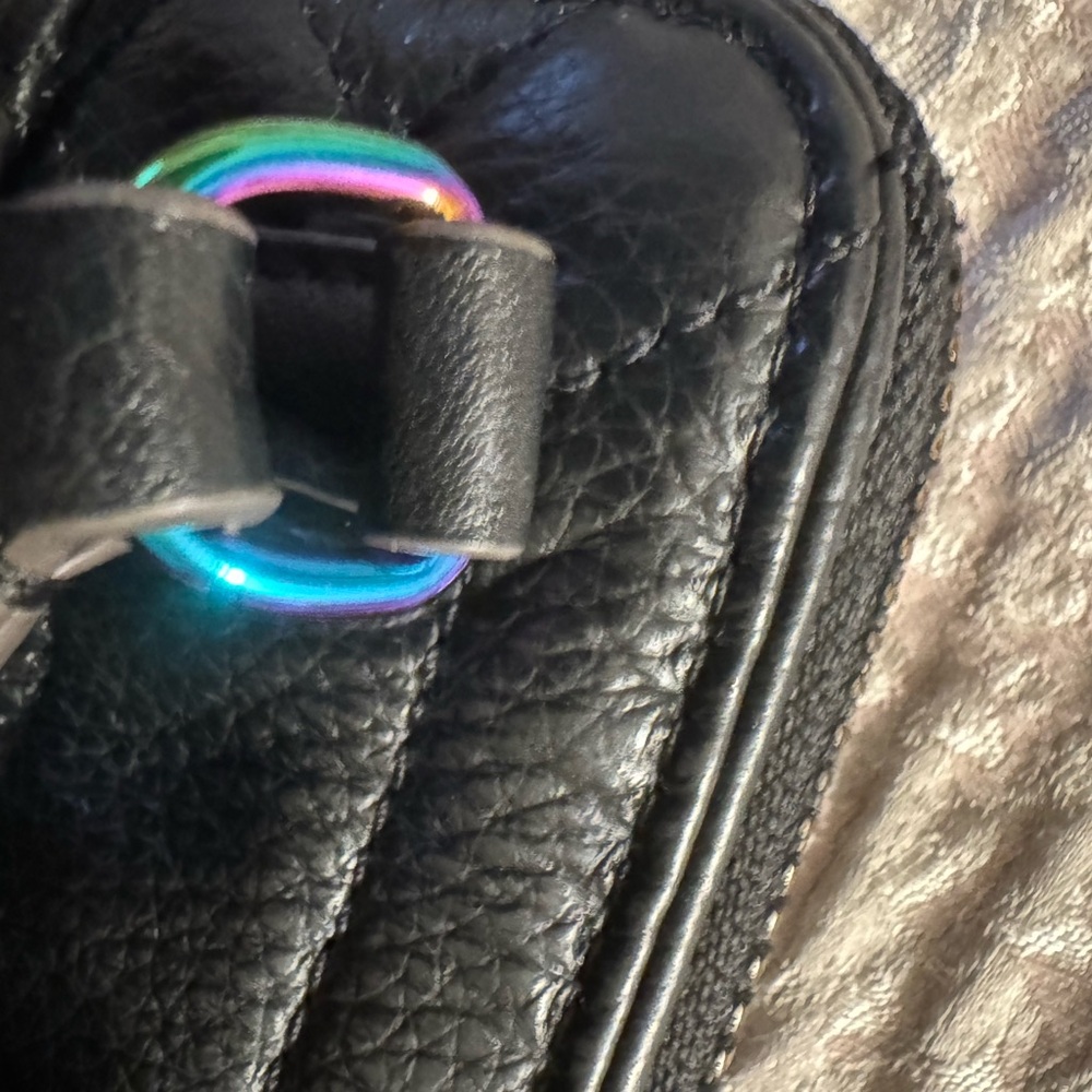 Aimee Kestenberg Small Crossbody with Rainbow Iridescent Oil Slick Hardware - Picture 14 of 16